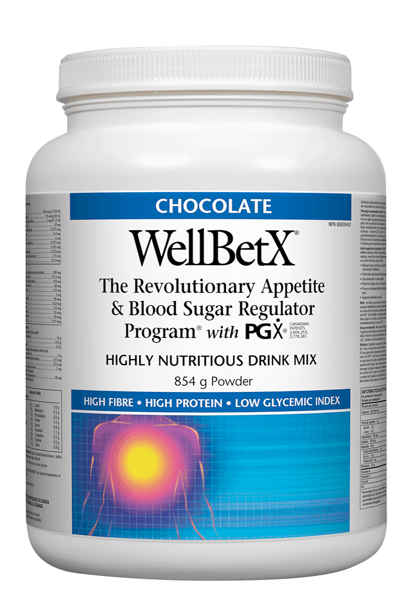 Természetes tényezők, WellBetX PGX, súlycsökkentő shake, csokoládé, por, 1